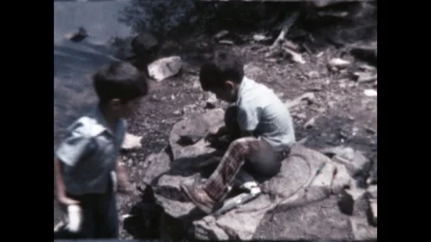 Cleaning the Catch 1965 Stock Footage 246462328