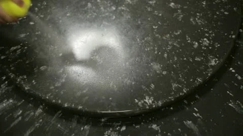 Cleaning chinese table for meal Stock Footage 12173909