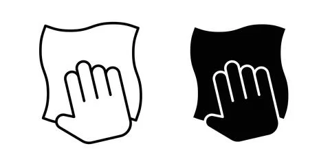 Cleaning cloth icon vector art Illustrations Stock Illustration