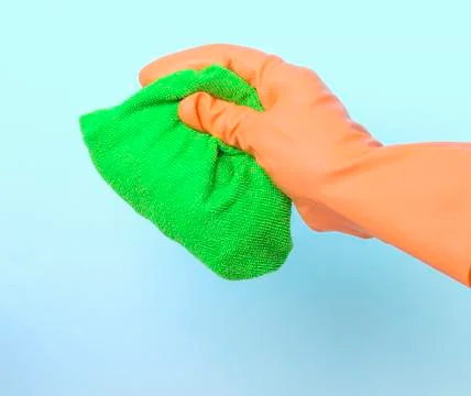 Cleaning with a cloth Stock Photos