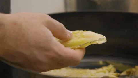 Cleaning cod for Christmas Eve lunch Stock Footage 145647492