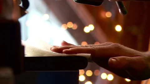 Cleaning of the coffee machine Stock Footage 79148421