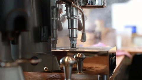 Cleaning the of a coffee machine. Stock Footage 84737732
