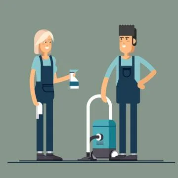 Cleaning company vector concept design. Stock Illustration
