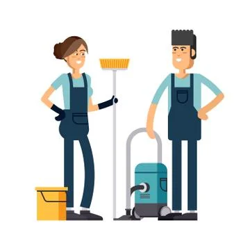 Cleaning company vector concept design. Stock Illustration