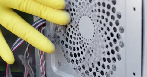 Cleaning the computer from dust Stock Footage 197638806