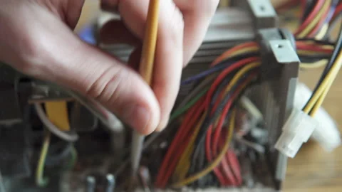 Cleaning computer parts from dust Video stock 102944792