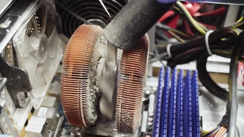 Cleaning computer system from dust 스톡 동영상 95939063