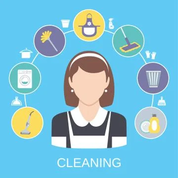 Cleaning Concept 스톡 일러스트