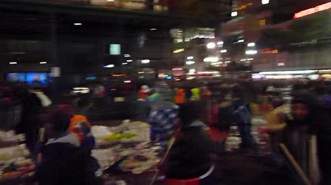 Cleaning crew at work after Mardi Gras Parade Stock Footage 52305687