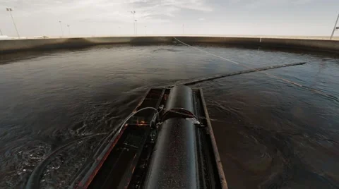 Cleaning Cylinder In Wastewater Processing Systems Stock Footage 62088877