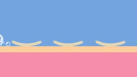 Cleaning dead skin , scurf vector / soap bubble concept / graphic animation Stock Footage 133119934