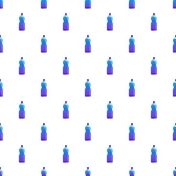 Cleaning detergent bottles repeating seamless pattern background Stock Illustration