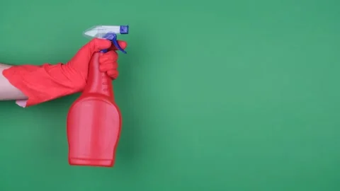 Cleaning Detergent green background Stock Footage 242839166