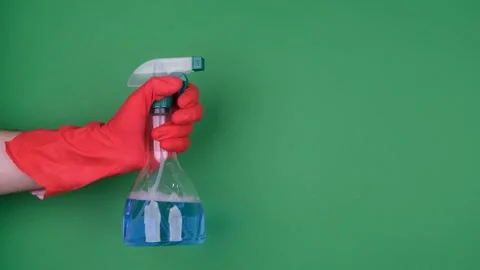 Cleaning Detergent green background Stock Footage 242839383