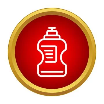 Cleaning detergent liquid soap pump bottle icon Stock Illustration