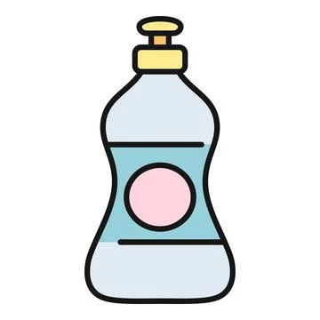 Cleaning detergent liquid soap pump bottle icon design Stock Illustration