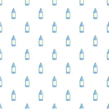 Cleaning detergent plastic bottles pattern background Illustrazione stock