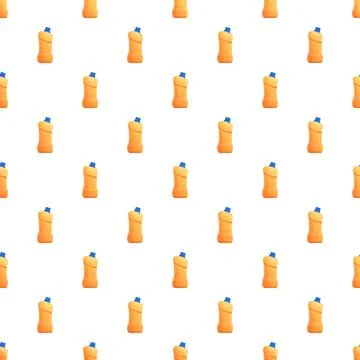 Cleaning detergent plastic bottles seamless pattern design Illustrazione stock