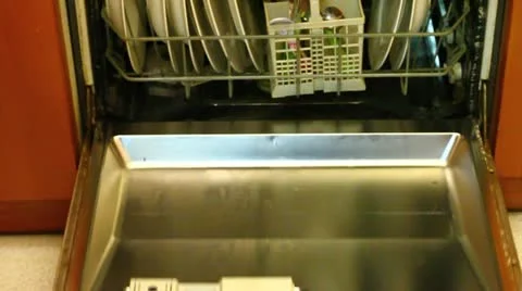 Cleaning dish washer Stock Footage 21330721