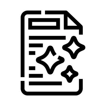 Cleaning document file icon with sparkles Stock Illustration