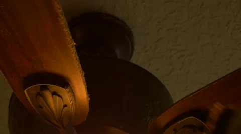 Cleaning dust off of ceiling fan, 4K Stock Footage 59105944