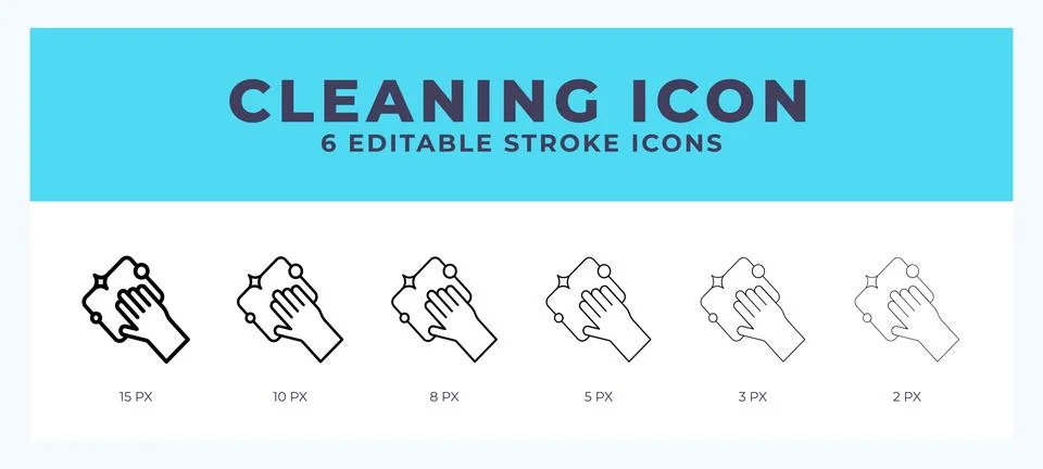Cleaning dust icon vector for web. And mobile app. Editable stroke outline .. Stock Illustration