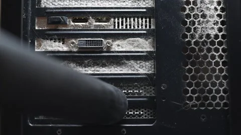 Cleaning dust from PC. Stock Footage 142828214