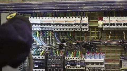 Cleaning electrical equipement with dry ice Stock Footage 84065345