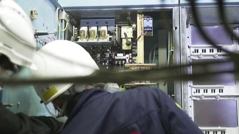 Cleaning electrical equipement with dry ice Stock Footage 84066252