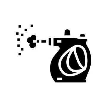 Cleaning electronic device glyph icon vector illustration Illustrazione stock