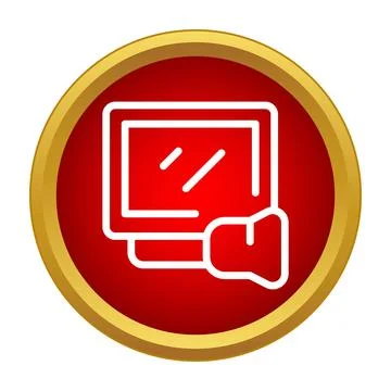 Cleaning electronic screen with spray bottle icon Stockillustratie