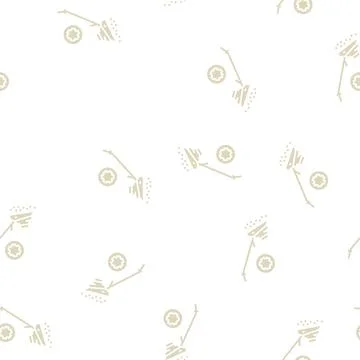 Cleaning equipment glyph seamless pattern Stock Illustration