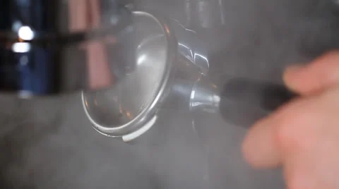 Cleaning Espresso Filter Video stock 57717795
