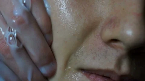 Cleaning Face Stock Footage 91330199