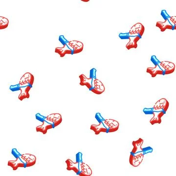 Cleaning fish isometric icon seamless pattern Illustrazione stock