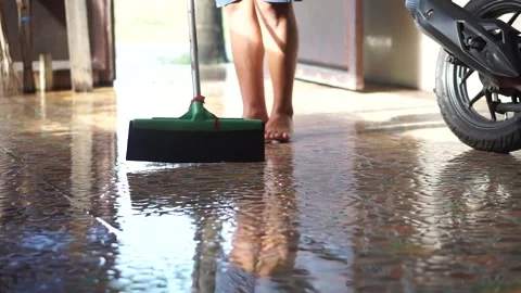 Cleaning the floor Video stock 257702398