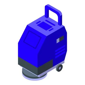 Cleaning floor icon isometric vector. Machine washing Illustrazione stock