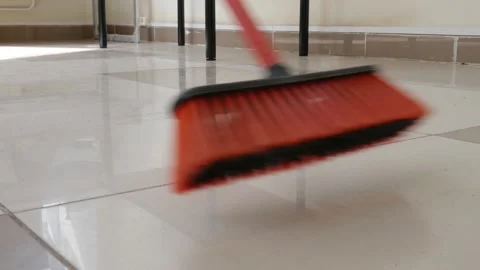 Cleaning the floor with a mop Stock Footage 105795810