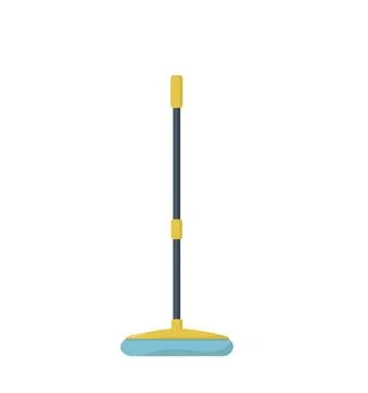 Cleaning floor mop isolated on white background. Icon vector illustration Stock Illustration