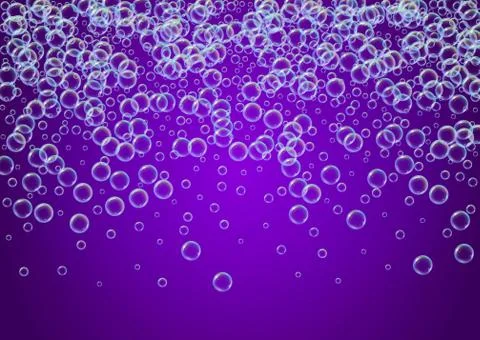 Cleaning foam. Soap bubble. Detergent suds for bath. Shampoo. Stock Illustration