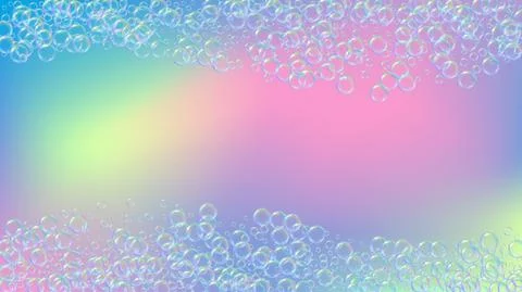 Cleaning foam. Soap bubble. Detergent suds for bath. Shampoo. Ra Stock Illustration