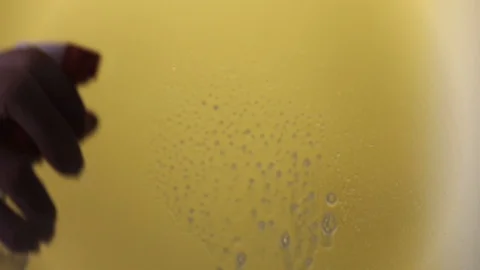 Cleaning Glass Stock-Footage 129964617