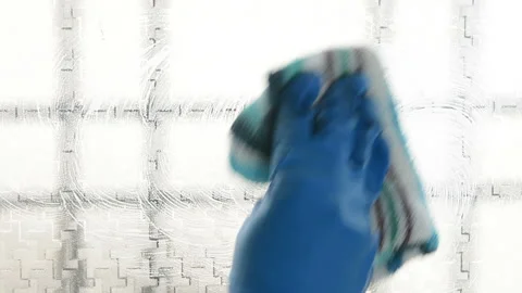 Cleaning glass window Stock Footage 139971994