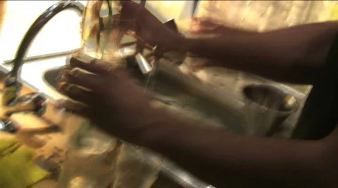 Cleaning glasses Video stock 117133