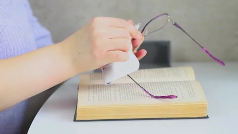 Cleaning glasses. Stock Footage 170481896