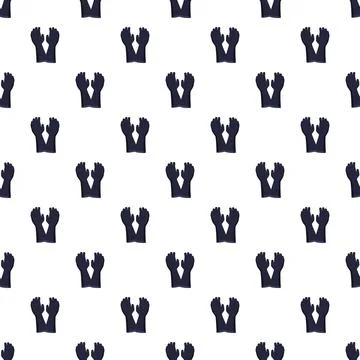 Cleaning gloves protecting hands seamless pattern Stock Illustration
