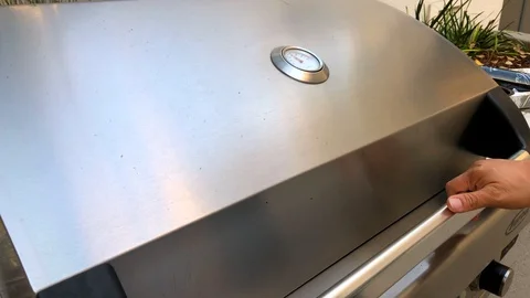 Cleaning The Grill Video stock 102011269