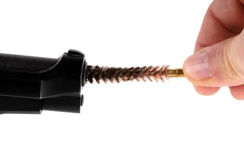 Cleaning the gun Stock Photos