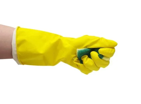 Cleaning hand closeup Stock Photos